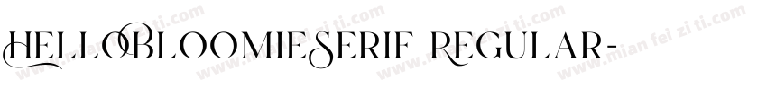 HelloBloomieSerif Regular字体转换
